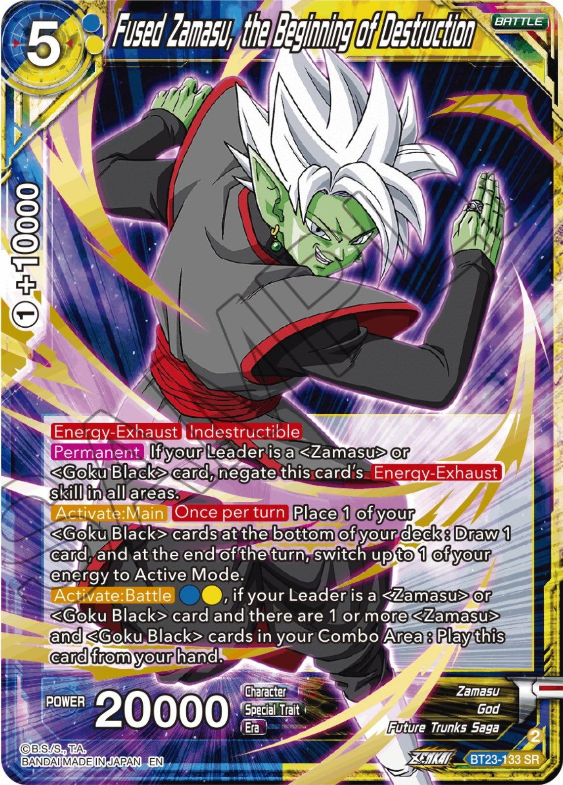 Fused Zamasu, the Beginning of Destruction (BT23-133) [Perfect Combination] | Shuffle n Cut Hobbies & Games