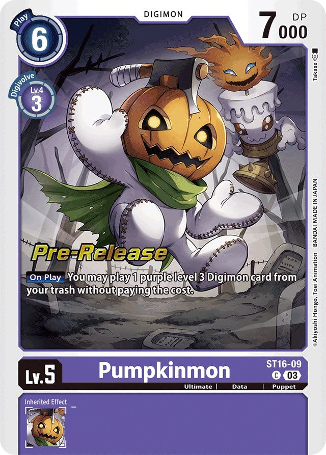 Pumpkinmon [ST16-09] [Starter Deck: Wolf of Friendship Pre-Release Cards] | Shuffle n Cut Hobbies & Games