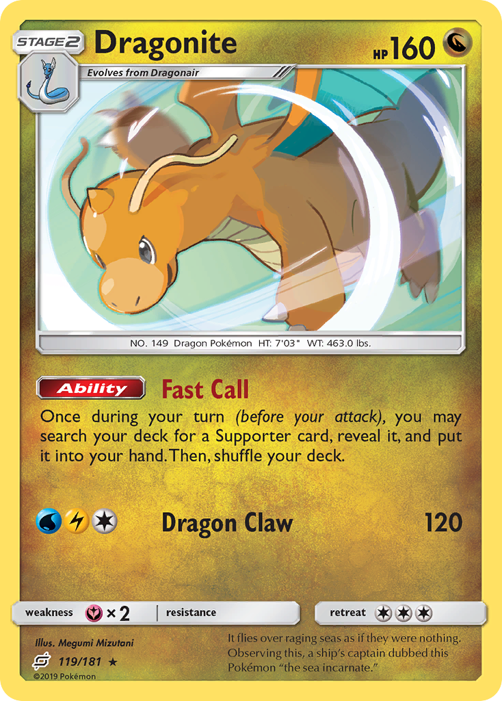 Dragonite (119/181) [Sun & Moon: Team Up] | Shuffle n Cut Hobbies & Games