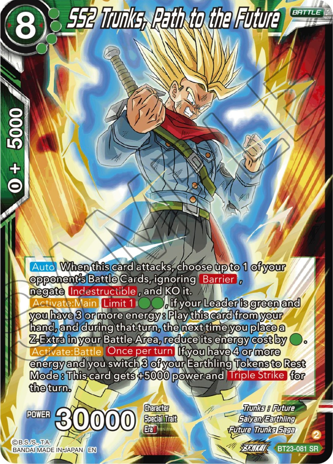 SS2 Trunks, Path to the Future (BT23-081) [Perfect Combination] | Shuffle n Cut Hobbies & Games