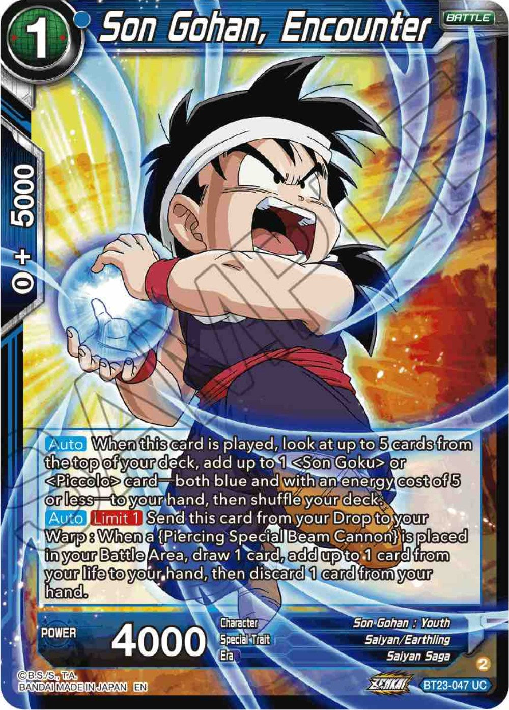 Son Gohan, Encounter (BT23-047) [Perfect Combination] | Shuffle n Cut Hobbies & Games