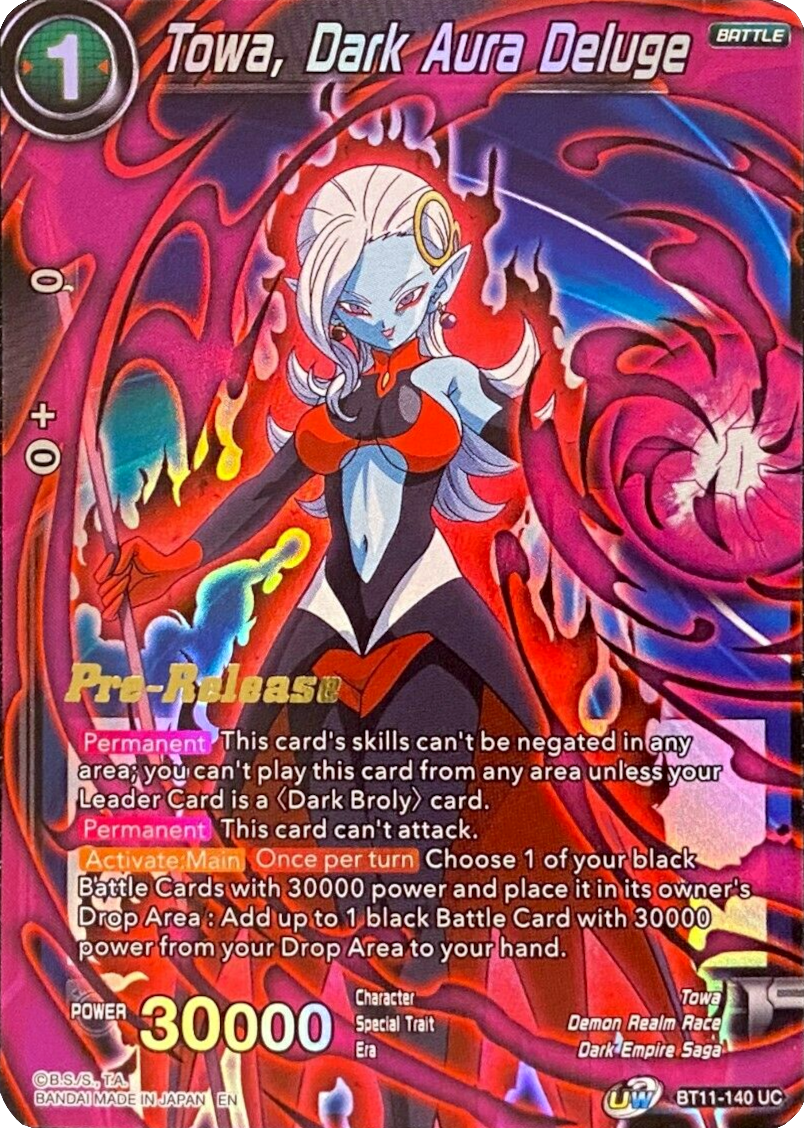 Towa, Dark Aura Deluge (BT11-140) [Vermilion Bloodline Prerelease Promos] | Shuffle n Cut Hobbies & Games