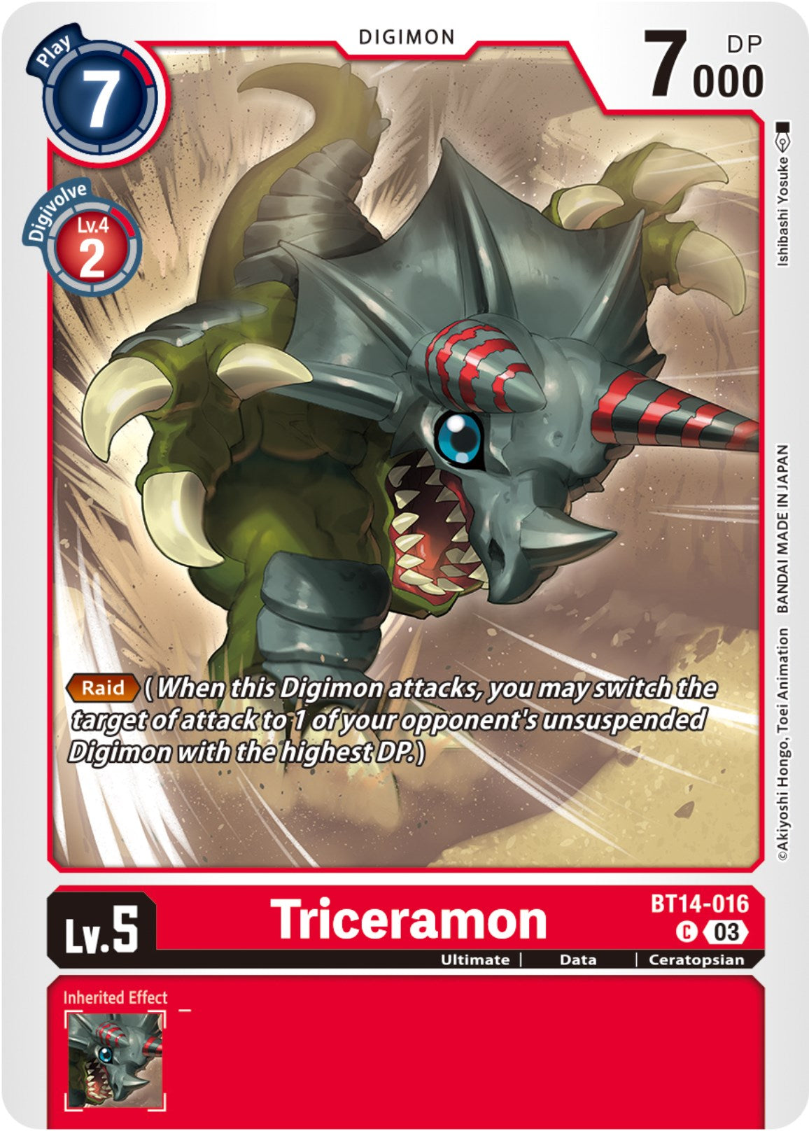 Triceramon [BT14-016] [Blast Ace] | Shuffle n Cut Hobbies & Games