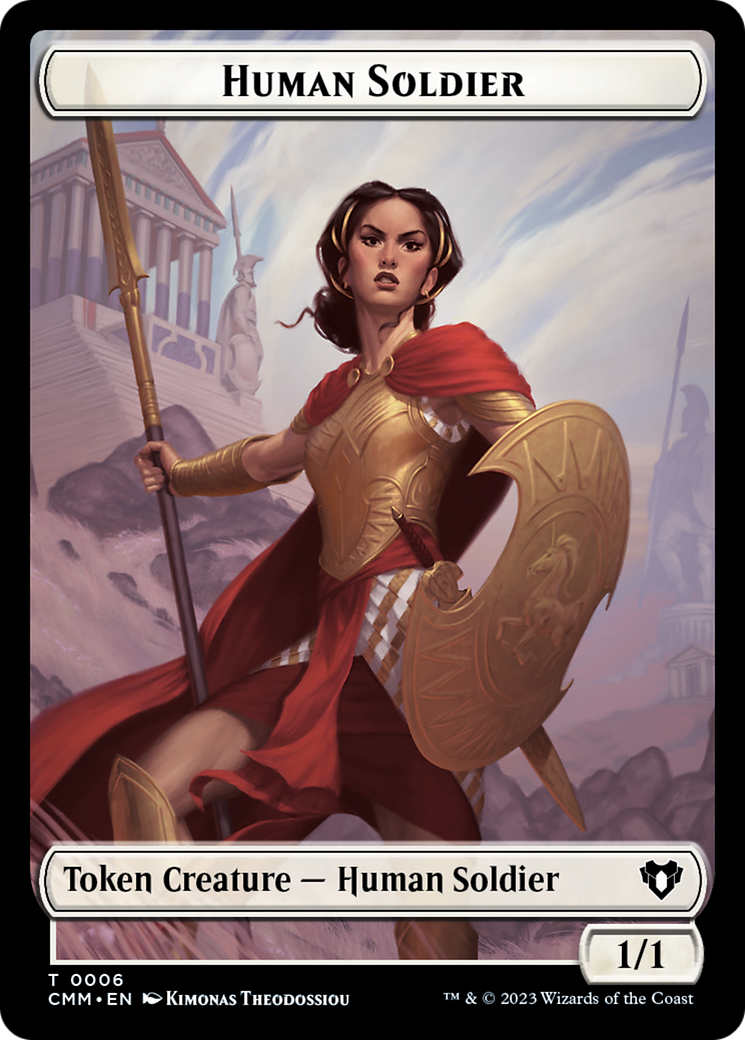 Human Soldier // Knight Double-Sided Token [Commander Masters Tokens] | Shuffle n Cut Hobbies & Games