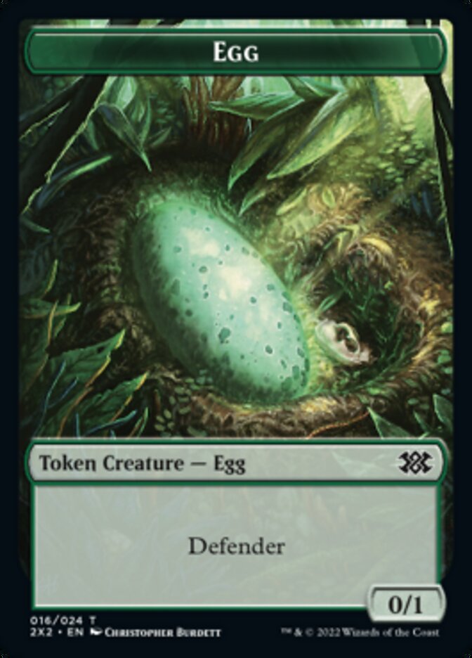 Egg // Phyrexian Golem Double-Sided Token [Double Masters 2022 Tokens] | Shuffle n Cut Hobbies & Games