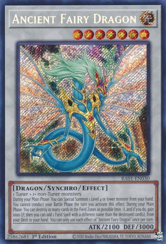 Ancient Fairy Dragon [RA01-EN030] Secret Rare | Shuffle n Cut Hobbies & Games