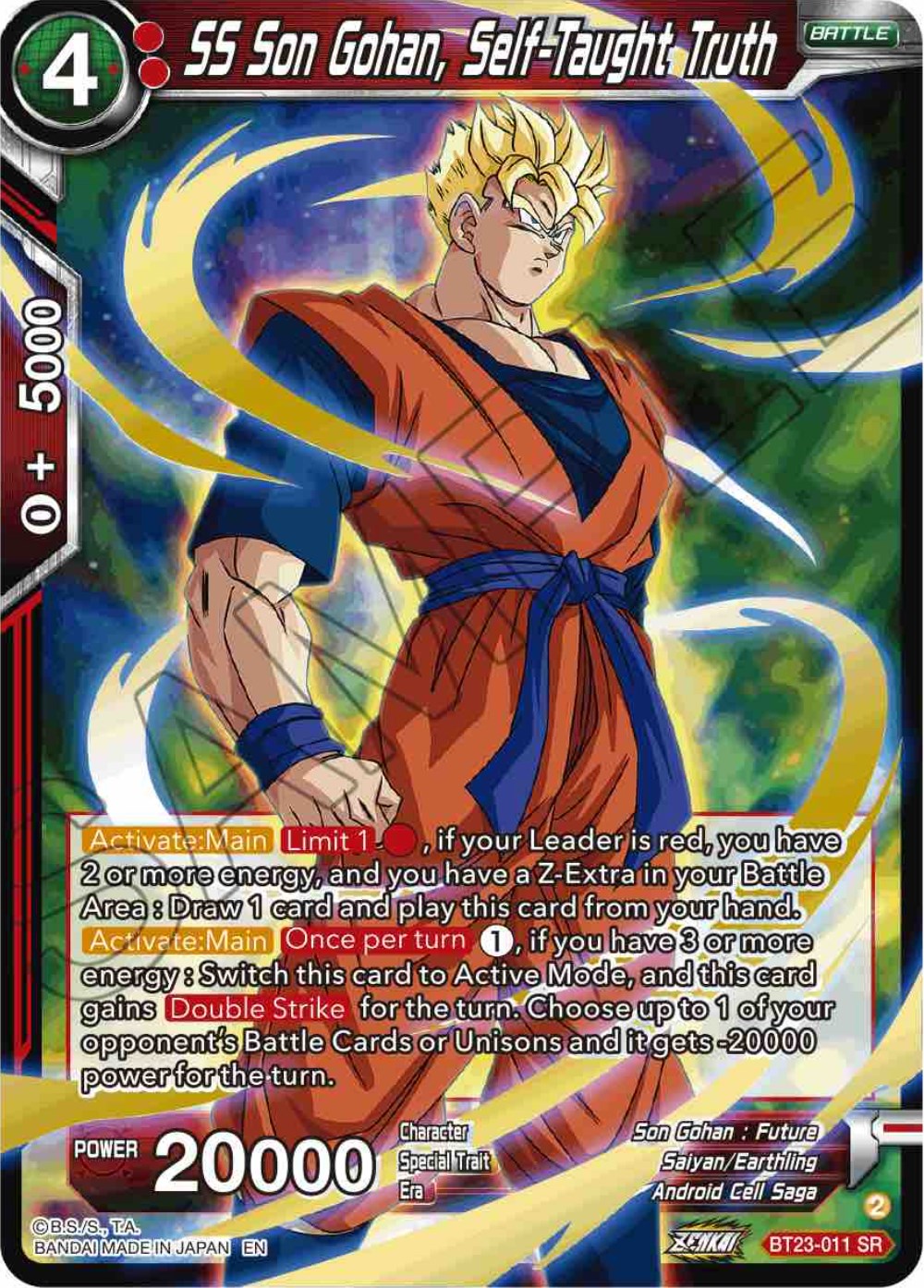 SS Son Gohan, Self-Taught Truth (BT23-011) [Perfect Combination] | Shuffle n Cut Hobbies & Games