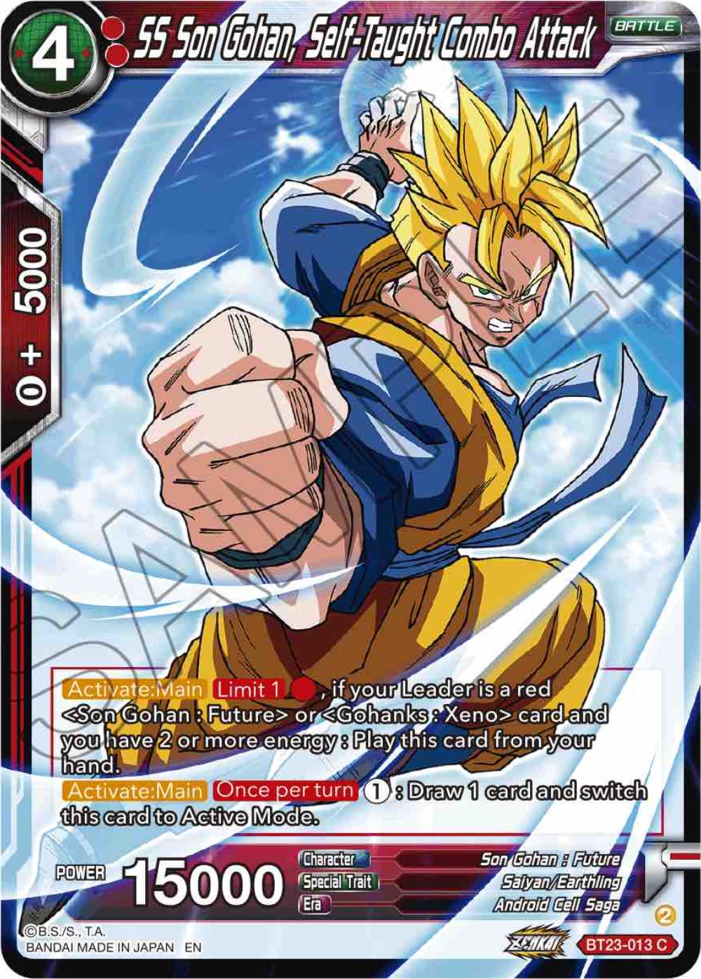 SS Son Gohan, Self-Taught Combo Attack (BT23-013) [Perfect Combination] | Shuffle n Cut Hobbies & Games