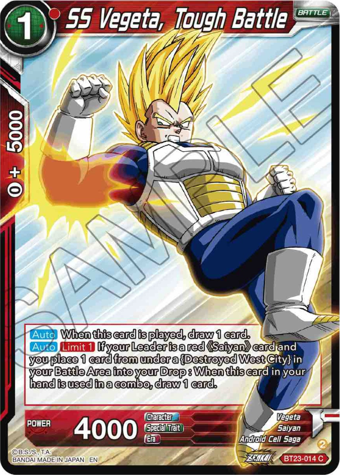 SS Vegeta, Tough Battle (BT23-014) [Perfect Combination] | Shuffle n Cut Hobbies & Games