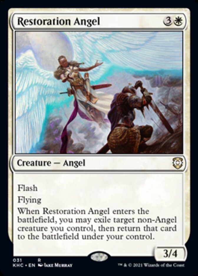 Restoration Angel [Kaldheim Commander] | Shuffle n Cut Hobbies & Games
