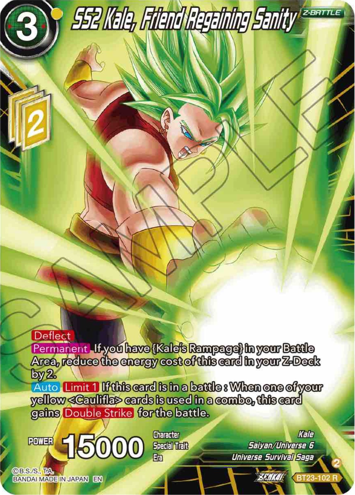 SS2 Kale, Friend Regaining Sanity (BT23-102) [Perfect Combination] | Shuffle n Cut Hobbies & Games