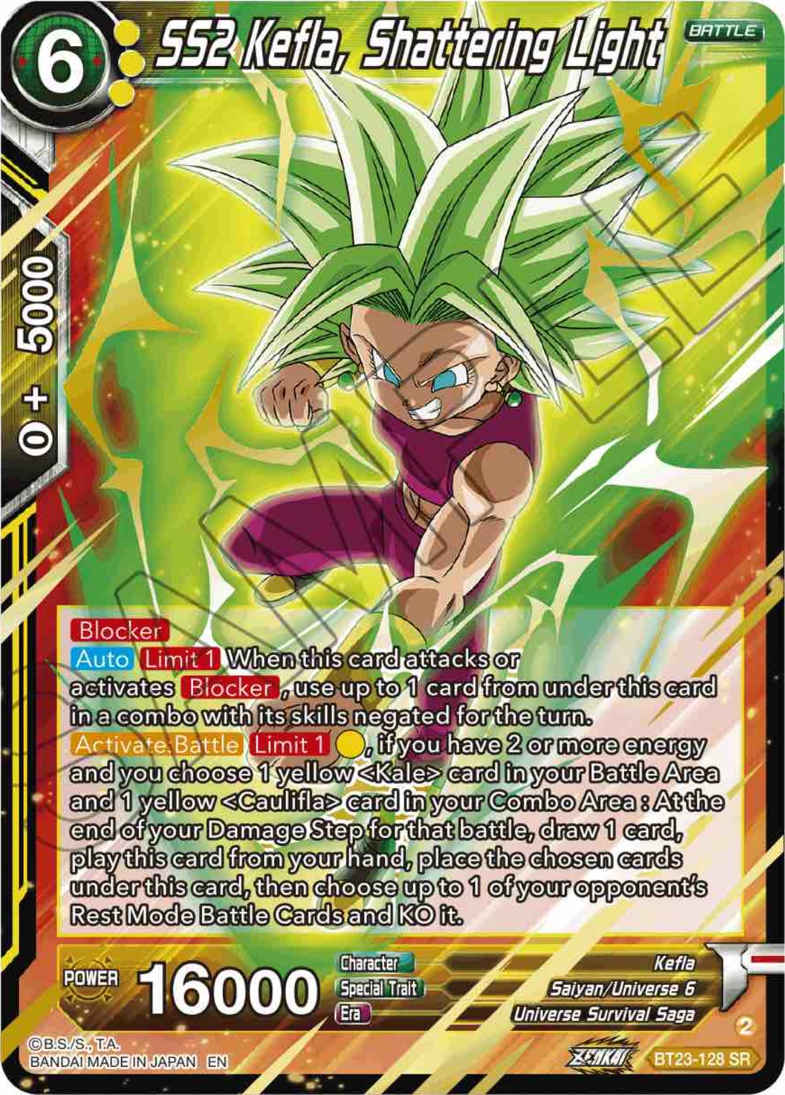 SS2 Kefla, Shattering Light (BT23-128) [Perfect Combination] | Shuffle n Cut Hobbies & Games