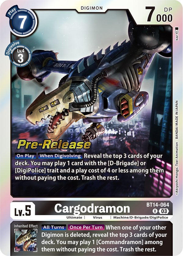 Cargodramon [BT14-064] [Blast Ace Pre-Release Cards] | Shuffle n Cut Hobbies & Games