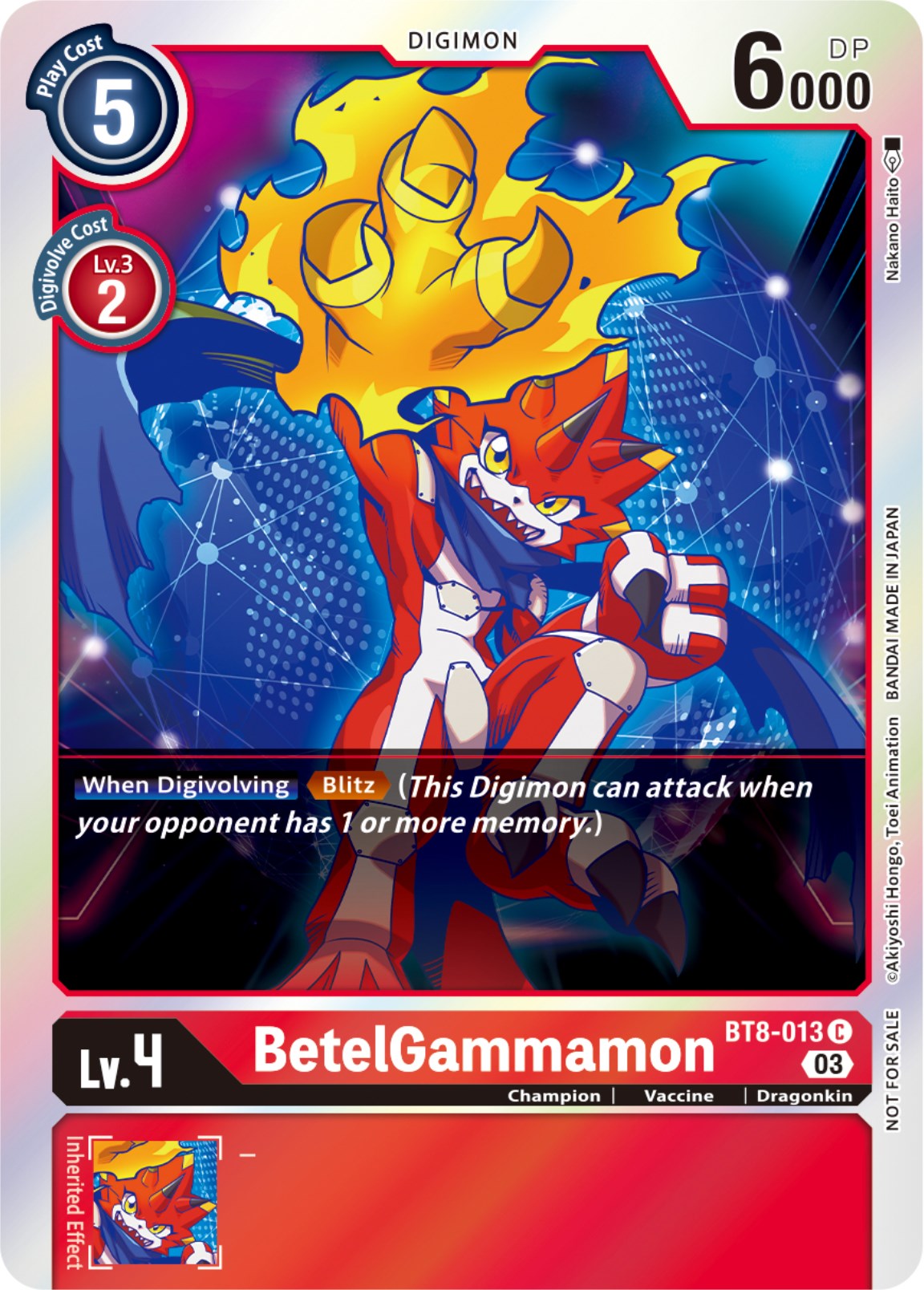 BetelGammamon [BT8-013] (Official Tournament Pack Vol.11) [New Awakening] | Shuffle n Cut Hobbies & Games