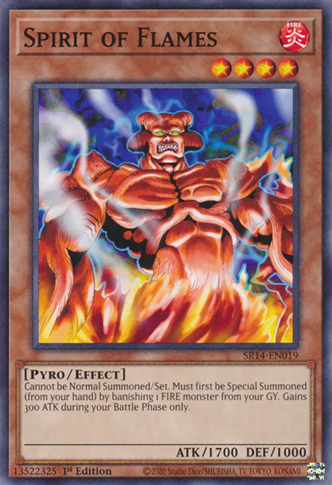 Spirit of Flames [SR14-EN019] Common | Shuffle n Cut Hobbies & Games