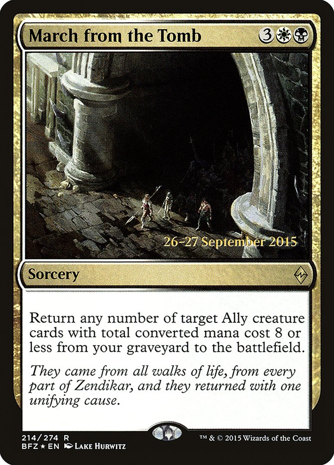 March from the Tomb [Battle for Zendikar Prerelease Promos] | Shuffle n Cut Hobbies & Games