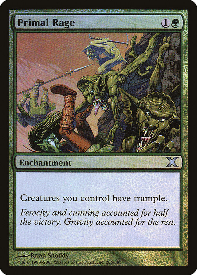 Primal Rage (Premium Foil) [Tenth Edition] | Shuffle n Cut Hobbies & Games