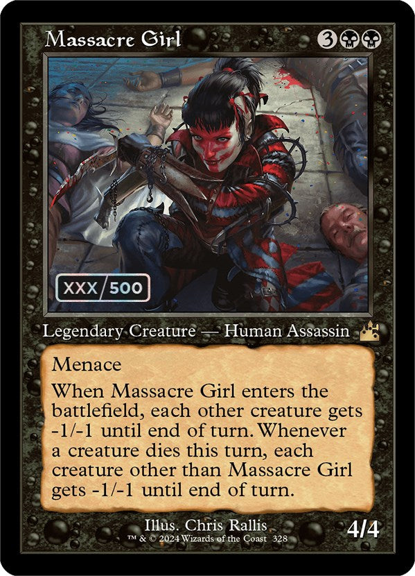 Massacre Girl (Retro) (Serialized) [Ravnica Remastered] | Shuffle n Cut Hobbies & Games