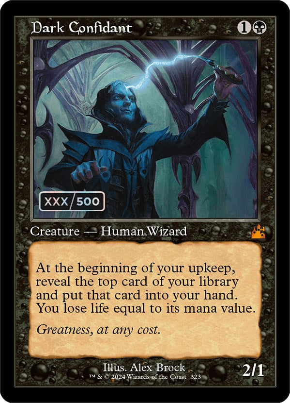 Dark Confidant (Retro) (Serialized) [Ravnica Remastered] | Shuffle n Cut Hobbies & Games