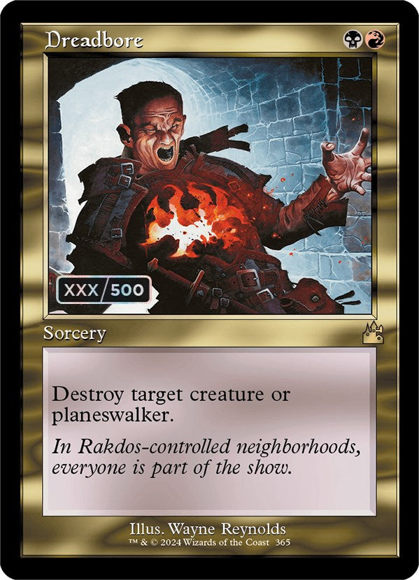 Dreadbore (Retro) (Serialized) [Ravnica Remastered] | Shuffle n Cut Hobbies & Games