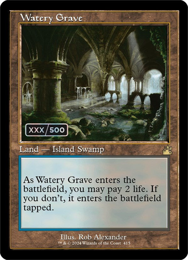 Watery Grave (Retro) (Serialized) [Ravnica Remastered] | Shuffle n Cut Hobbies & Games