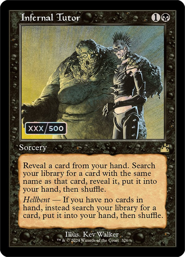 Infernal Tutor (Retro) (Serialized) [Ravnica Remastered] | Shuffle n Cut Hobbies & Games
