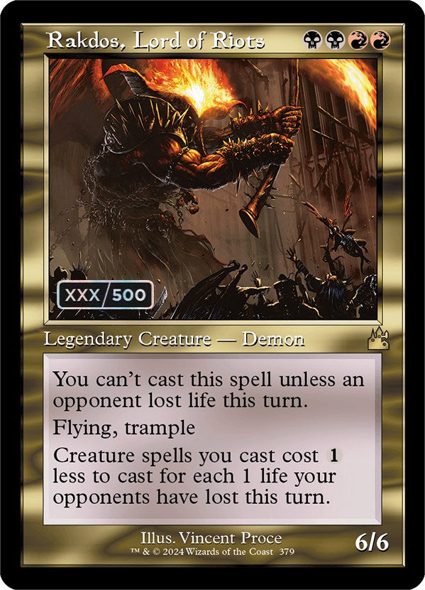 Rakdos, Lord of Riots (Retro) (Serialized) [Ravnica Remastered] | Shuffle n Cut Hobbies & Games