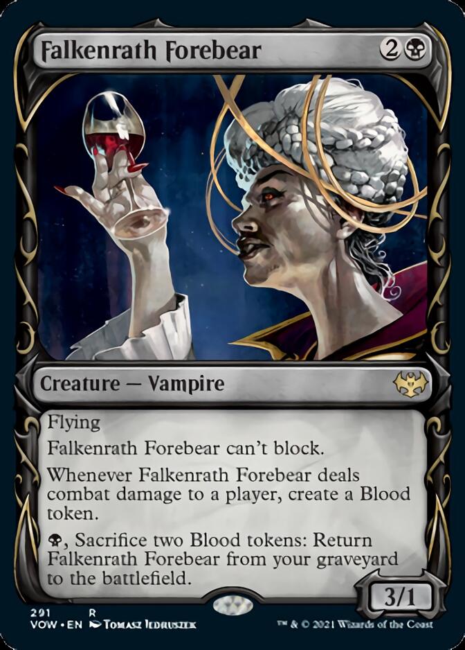 Falkenrath Forebear (Showcase Fang Frame) [Innistrad: Crimson Vow] | Shuffle n Cut Hobbies & Games