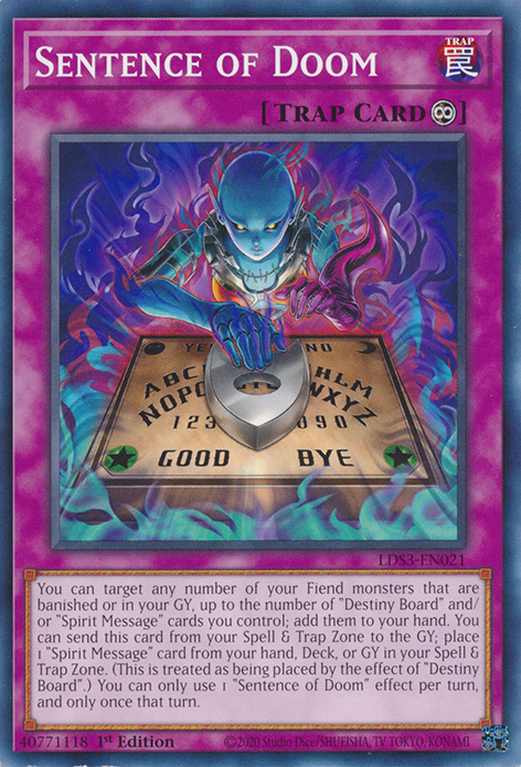 Sentence of Doom [LDS3-EN021] Common | Shuffle n Cut Hobbies & Games