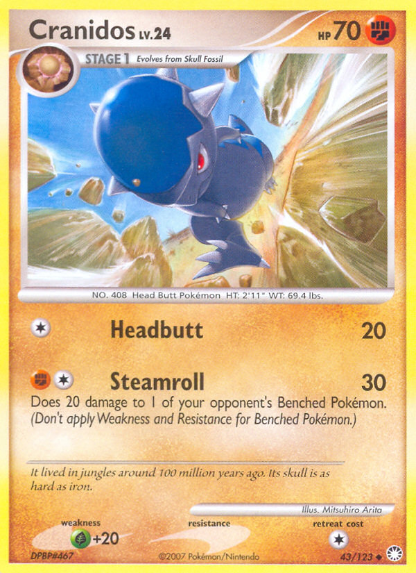 Cranidos (43/123) [Diamond & Pearl: Mysterious Treasures] | Shuffle n Cut Hobbies & Games