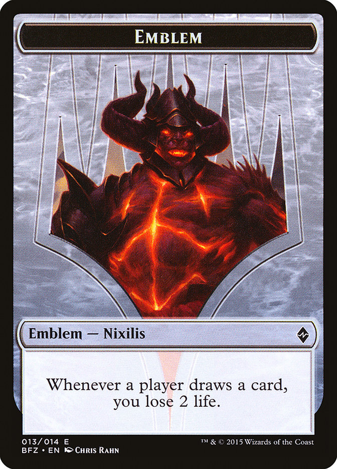 Ob Nixilis Reignited Emblem [Battle for Zendikar Tokens] | Shuffle n Cut Hobbies & Games