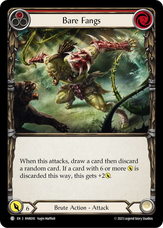 Bare Fangs (Red) [RNR010] (Rhinar Hero Deck) | Shuffle n Cut Hobbies & Games