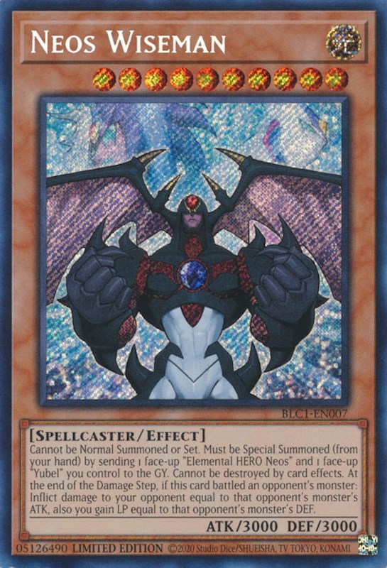 Neos Wiseman [BLC1-EN007] Secret Rare | Shuffle n Cut Hobbies & Games