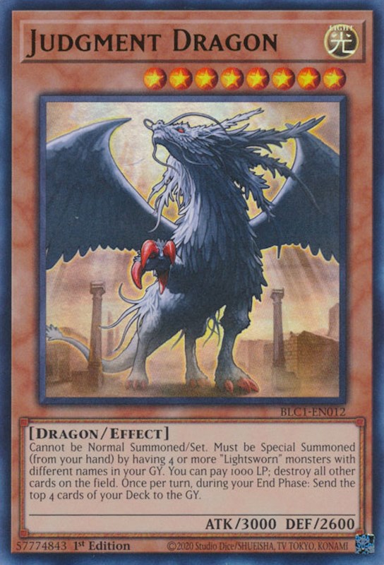 Judgment Dragon [BLC1-EN012] Ultra Rare | Shuffle n Cut Hobbies & Games