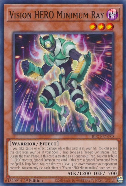 Vision HERO Minimum Ray [BLC1-EN080] Common | Shuffle n Cut Hobbies & Games