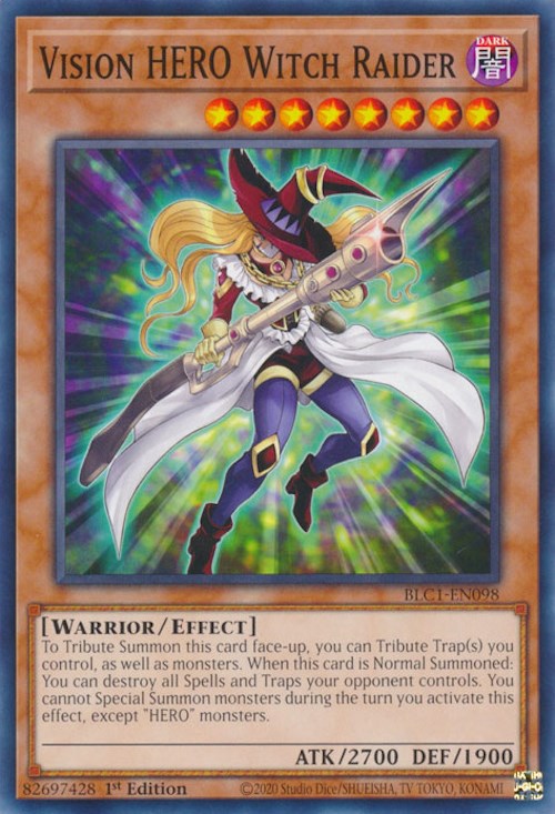 Vision HERO Witch Raider [BLC1-EN098] Common | Shuffle n Cut Hobbies & Games