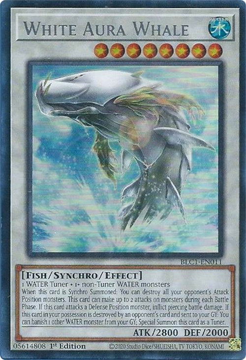 White Aura Whale (Silver) [BLC1-EN011] Ultra Rare | Shuffle n Cut Hobbies & Games