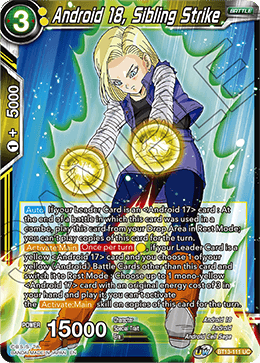 Android 18, Sibling Strike (Uncommon) [BT13-111] | Shuffle n Cut Hobbies & Games