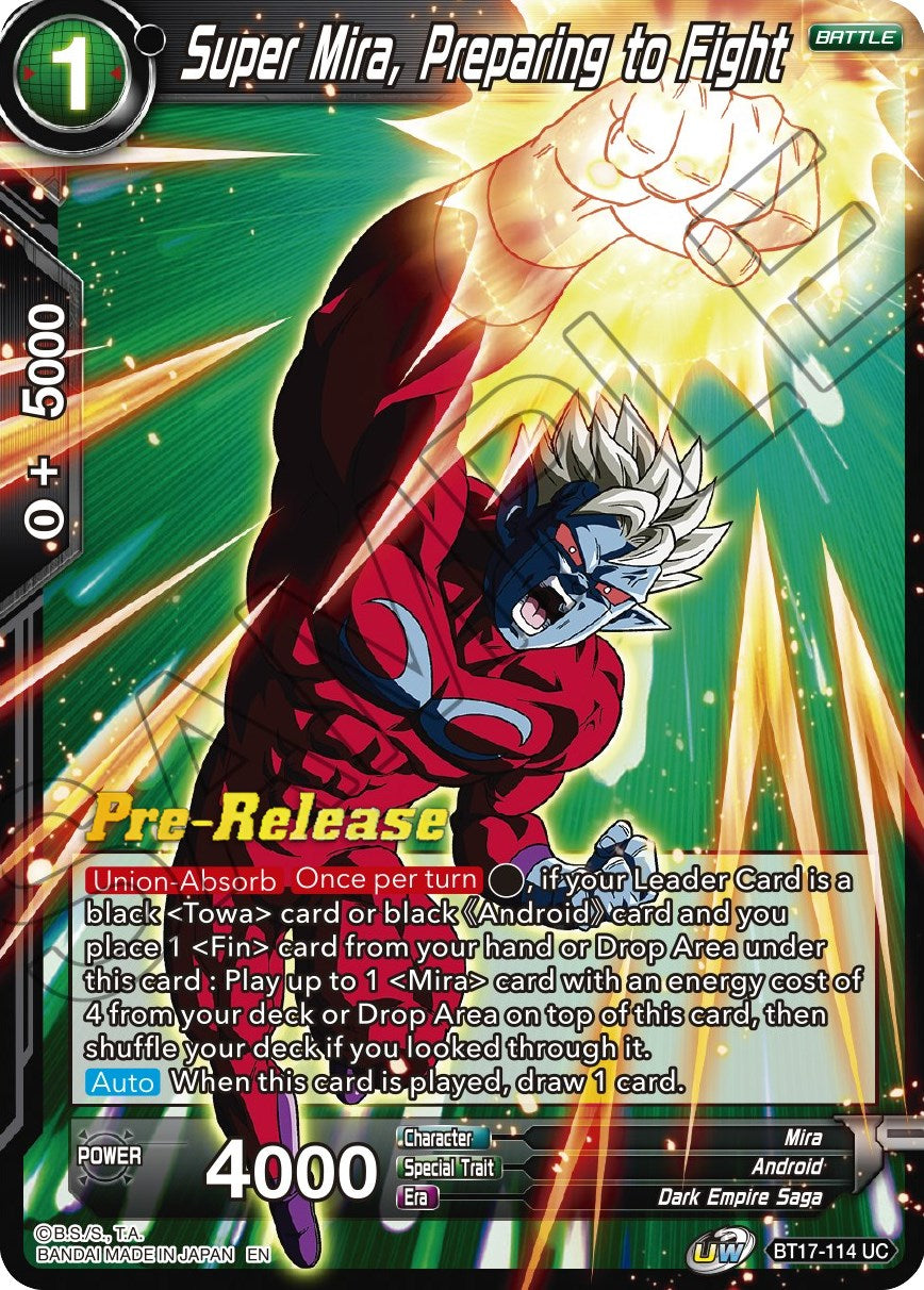 Super Mira, Preparing to Fight (BT17-114) [Ultimate Squad Prerelease Promos] | Shuffle n Cut Hobbies & Games