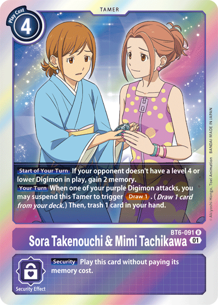 Sora Takenouchi & Mimi Tachikawa [BT6-091] [Double Diamond] | Shuffle n Cut Hobbies & Games
