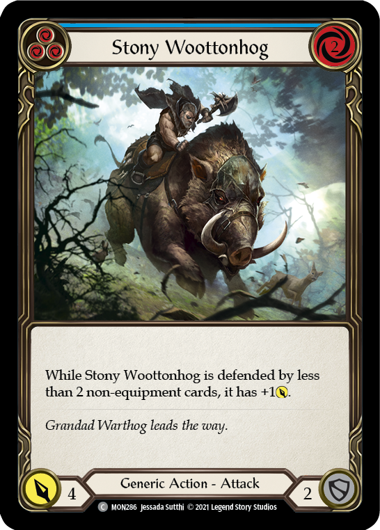 Stony Woottonhog (Blue) [MON286] 1st Edition Normal | Shuffle n Cut Hobbies & Games