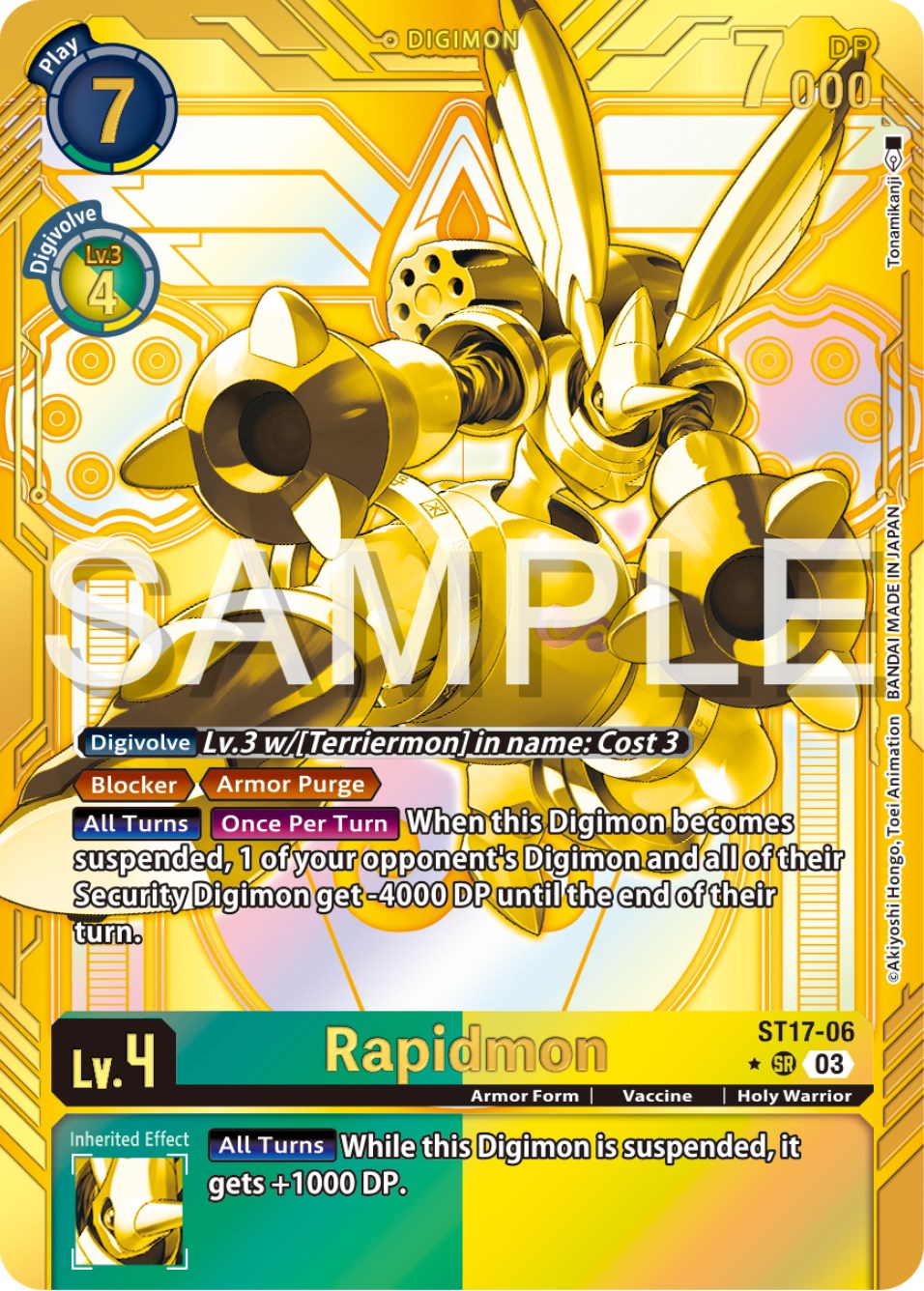 Rapidmon [ST17-06] (Gold) [Starter Deck: Double Typhoon Advanced Deck Set] | Shuffle n Cut Hobbies & Games