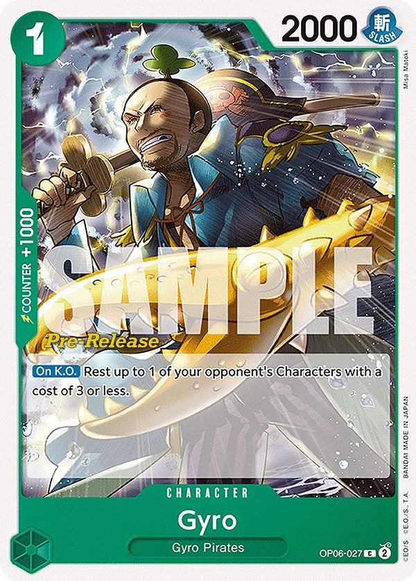 Gyro [Wings of the Captain Pre-Release Cards] | Shuffle n Cut Hobbies & Games