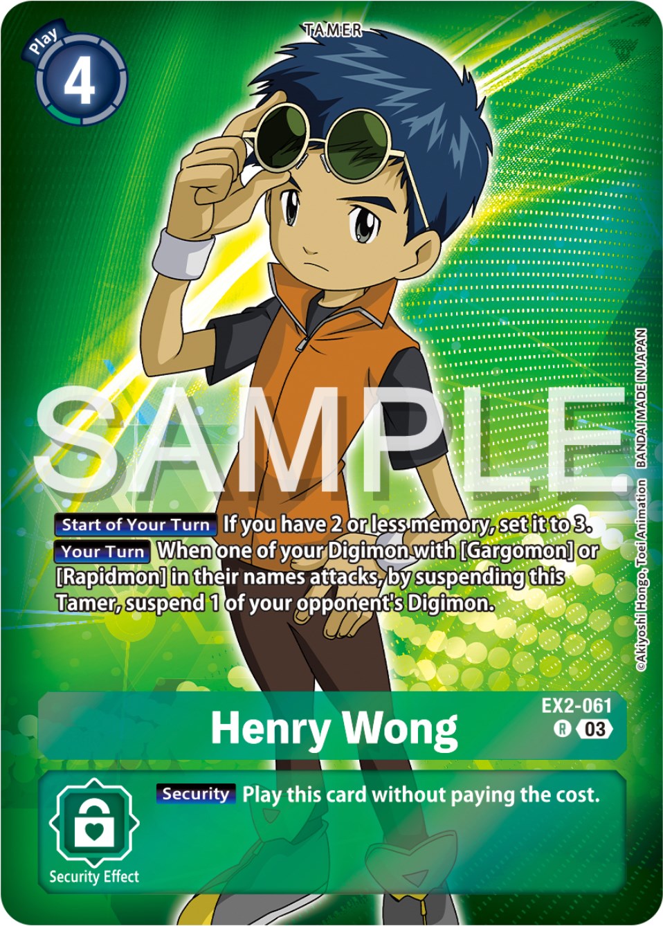 Henry Wong [EX2-061] (Reprint) [Starter Deck: Double Typhoon Advanced Deck Set] | Shuffle n Cut Hobbies & Games