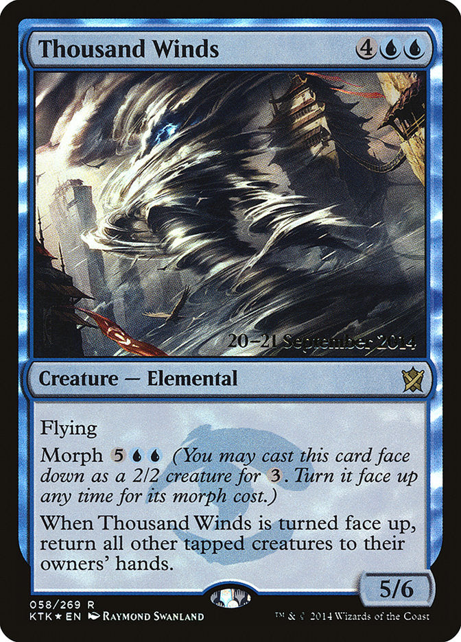 Thousand Winds [Khans of Tarkir Prerelease Promos] | Shuffle n Cut Hobbies & Games