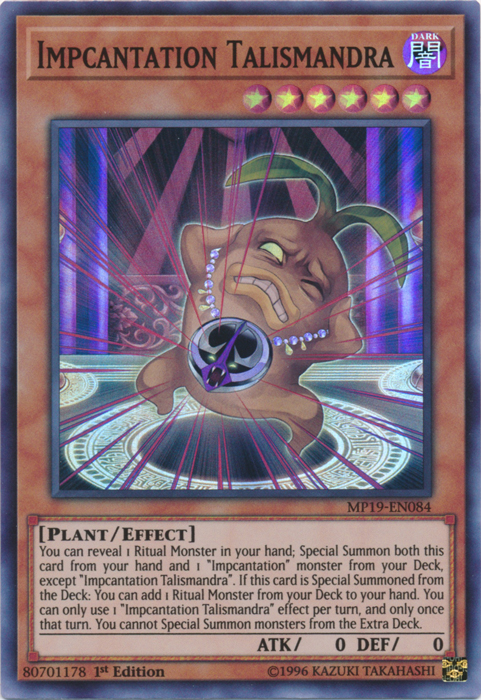 Impcantation Talismandra [MP19-EN084] Super Rare | Shuffle n Cut Hobbies & Games