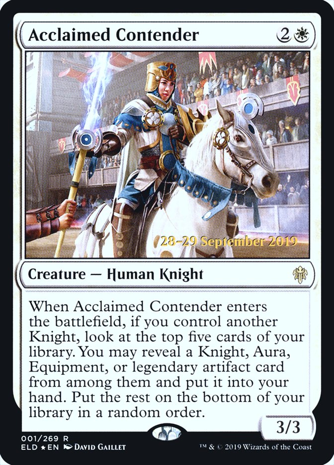 Acclaimed Contender [Throne of Eldraine Prerelease Promos] | Shuffle n Cut Hobbies & Games