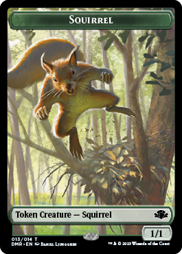 Elephant // Squirrel Double-Sided Token [Dominaria Remastered Tokens] | Shuffle n Cut Hobbies & Games