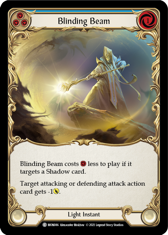 Blinding Beam (Blue) (Rainbow Foil) [MON086-RF] 1st Edition Rainbow Foil | Shuffle n Cut Hobbies & Games