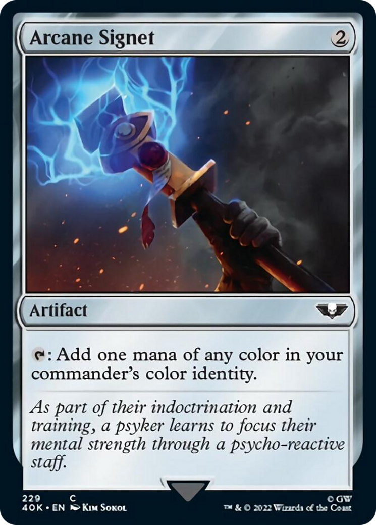 Arcane Signet (229) (Surge Foil) [Warhammer 40,000] | Shuffle n Cut Hobbies & Games